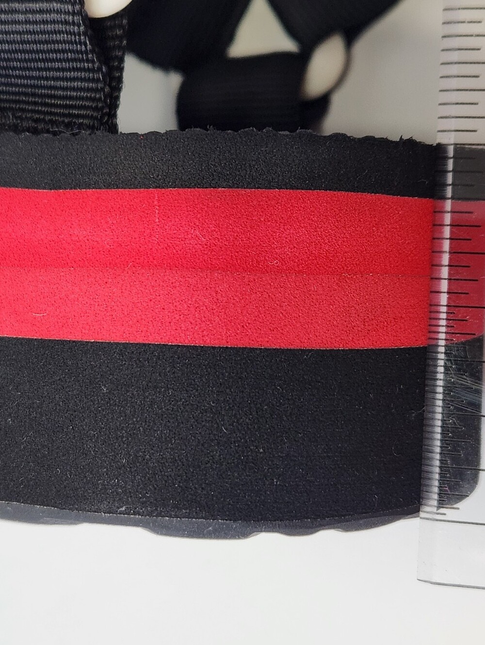 Teva Black Strappy Platform Sandals with Red Stripe - Picture 10 of 13